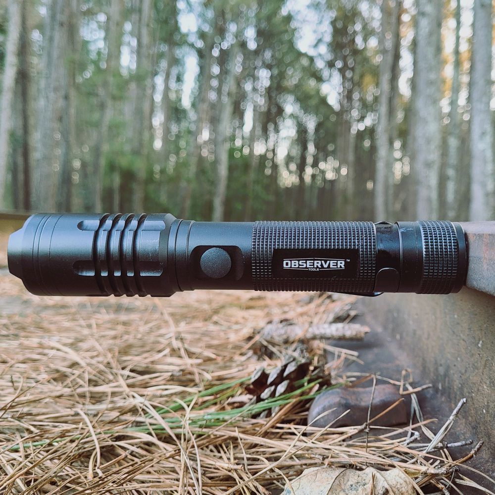 fl1000 Observer Tools LED Torch Black Rechargeable