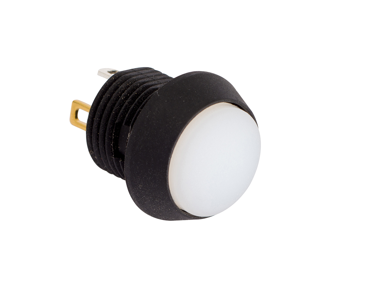 EOZ FL Series Illuminated Push Button Switch, Momentary, Panel, 12 mm Cutout, SPST, Blue, Red LED, IP67