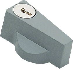 Hager Grey, Metallic Stainless Steel Locking Handle, Triangular