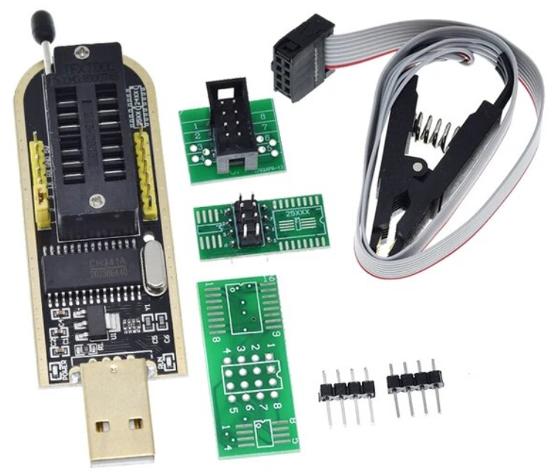 Seeit FLASHPRO EPROM Programmer, Serial Components Programmer for ZIF16 Socket, EEPROM 24C / 25C, SPI FLASH 25xxxx