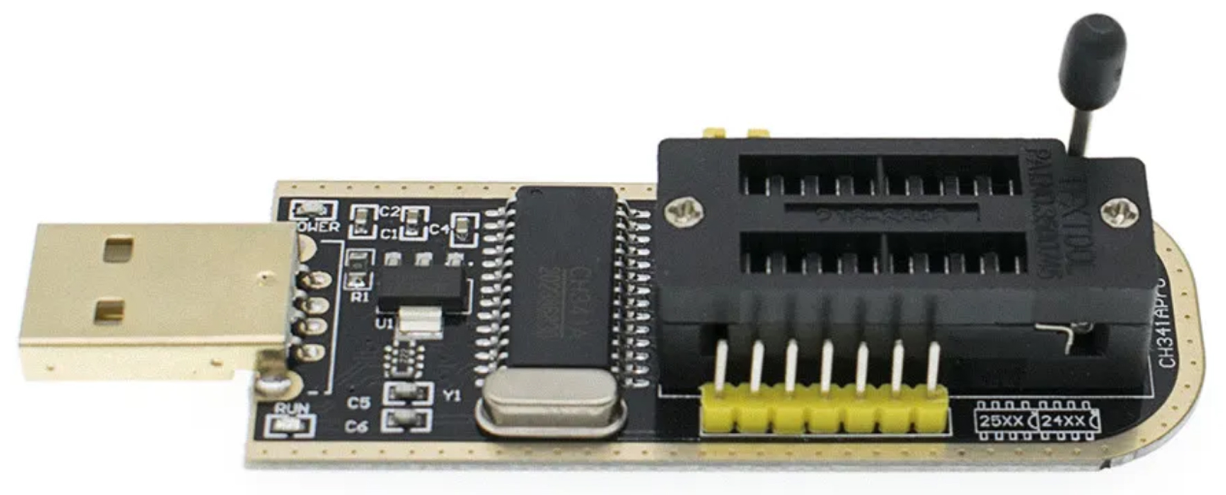 flashpro Seeit FLASHPRO EPROM Programmer, Serial Components Programmer for ZIF16 Socket, EEPROM 24C / 25C, SPI FLASH 25xxxx