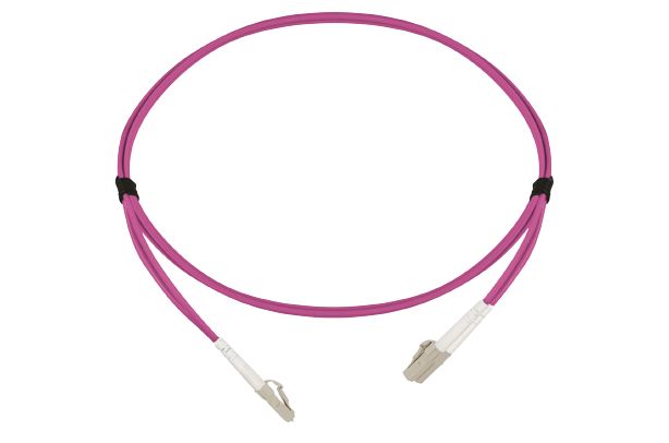 HellermannTyton Connectivity LC to to LC Fibre Optic Cable, Magenta, 1 m