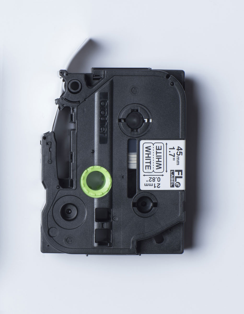 fle2511 Brother Black on White Label Printer Tape, 45 mm Width, 45 mm Label Length, 21 mm Label Width