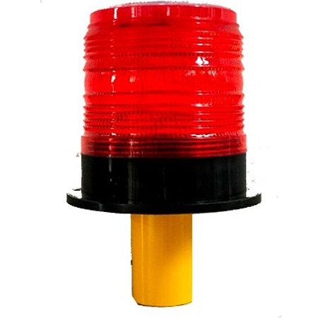 Viso White, Red Safety Barrier, Steel (Adapter), ABS (Base), Polycarbonate