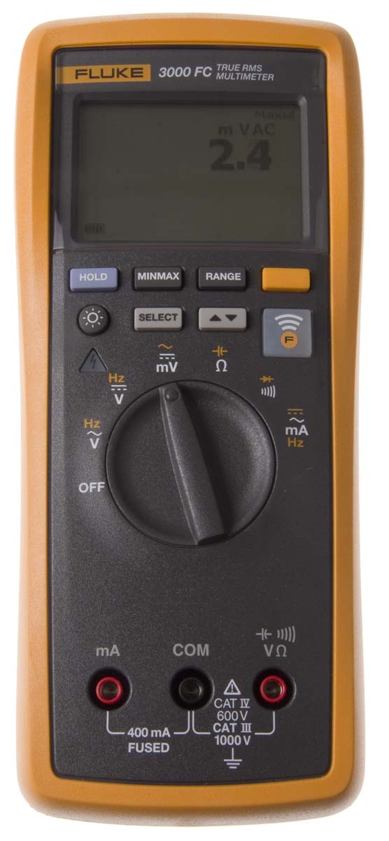 flk-3000-fc Fluke 3000 FC 3000 FC Digital Digital Multimeter True RMS, 400 mA ac, 400 mA dc, 1 kV ac