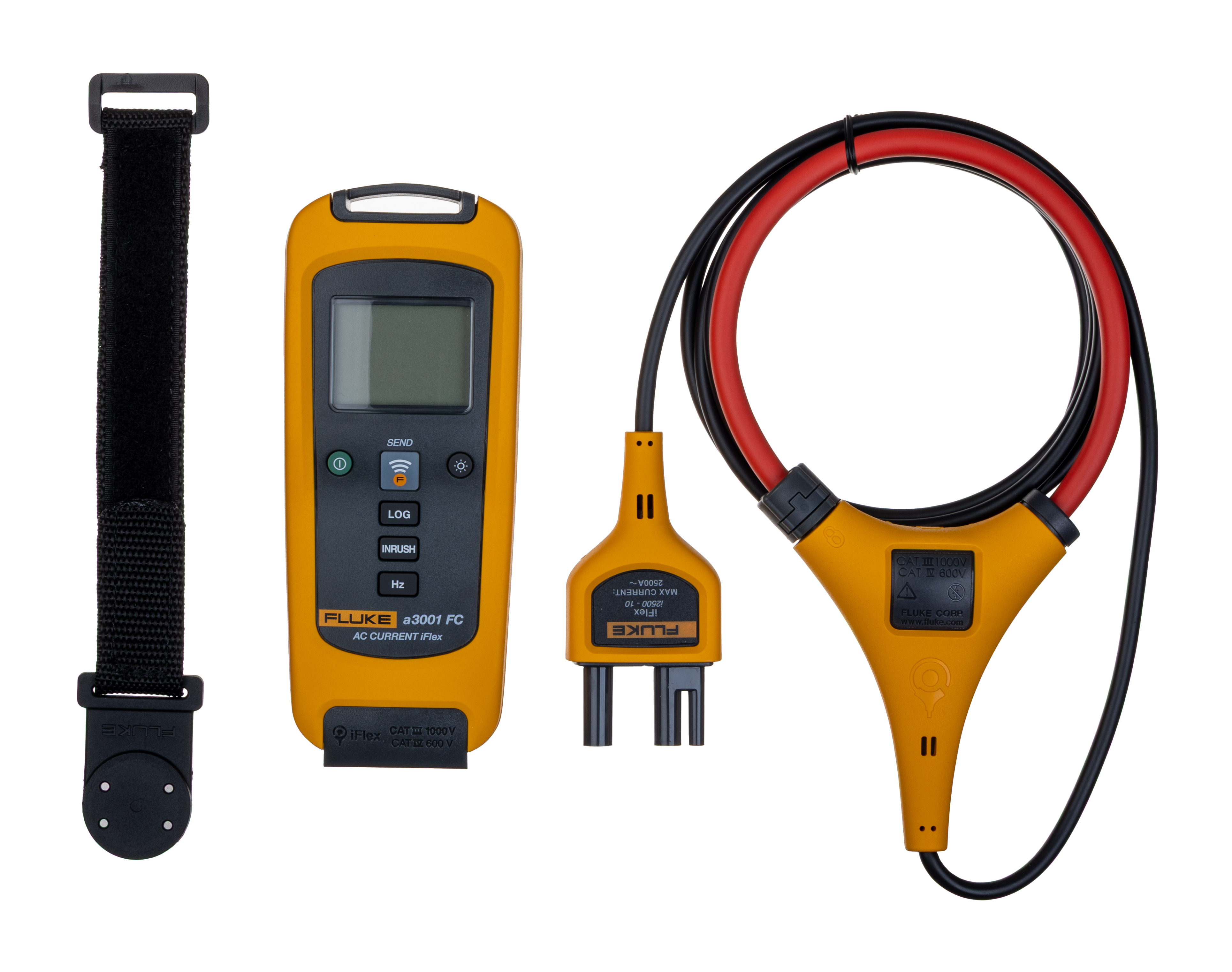 Fluke A3001 FC Clamp Meter 2500 A CAT IV, CAT III Non-Contact Voltage Detector, RSCAL