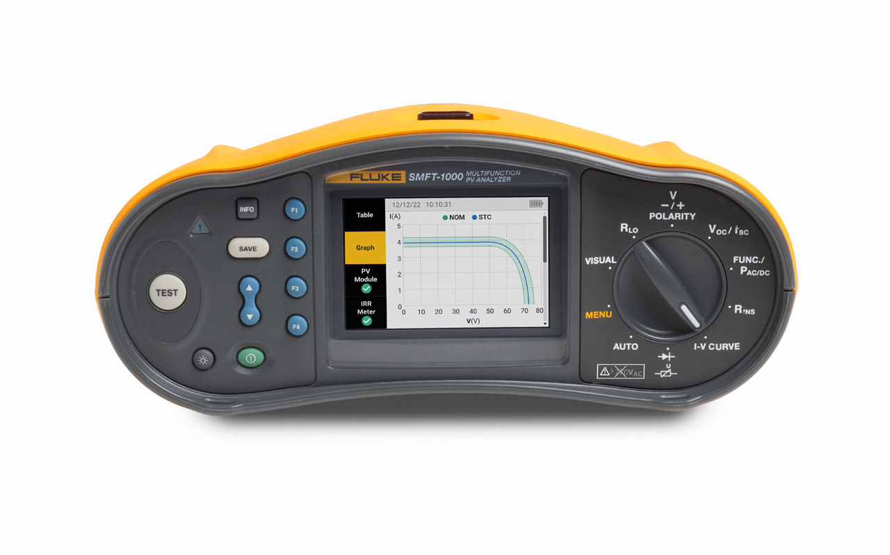 Fluke SMFT-1000 Solar Tools Kit Multifunction Tester 1000V Earth Resistance Measurement With Optical USB