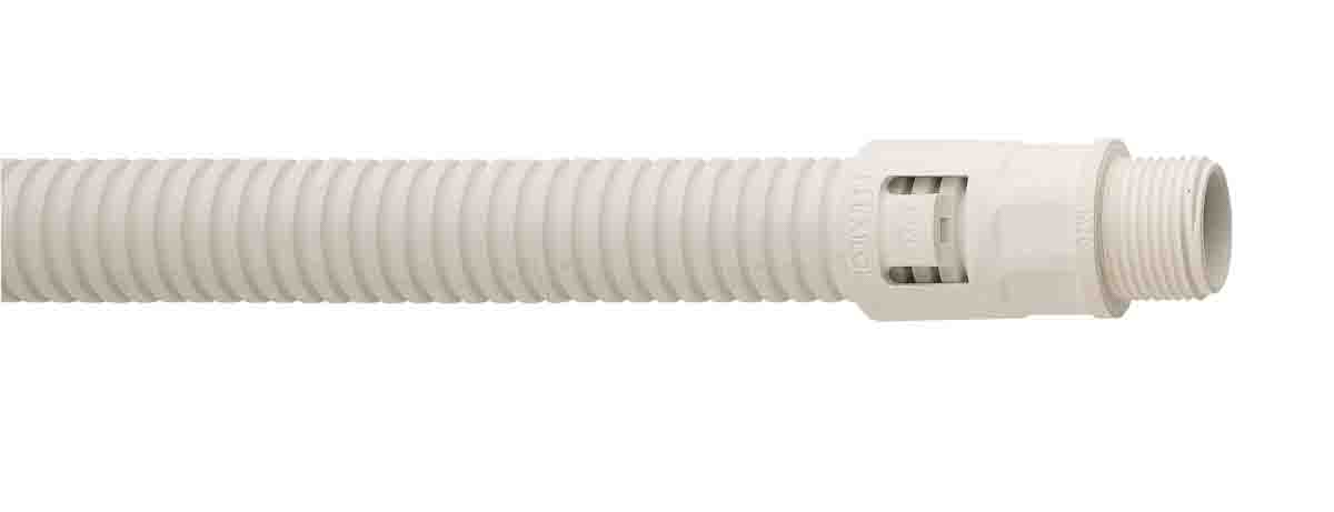 Flexicon Conduit, Conduit Fitting, 25 mm Nominal Size, M25, Nylon, White