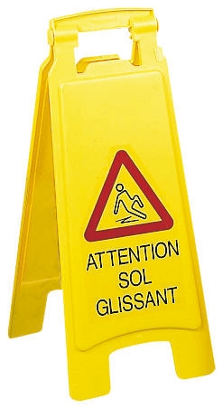 Brady Folding Sign Hazard Warning Sign (French)