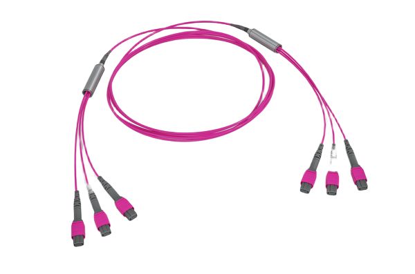 HellermannTyton Connectivity OM4 Cable Fibre Optic Cable Low Smoke Zero Halogen, Magenta, 7 m