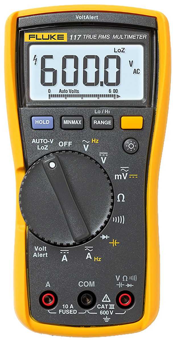 Fluke 117 Fluke 117 Digital Digital Multimeter True RMS, 10 A ac, 10 A dc, 600 V ac