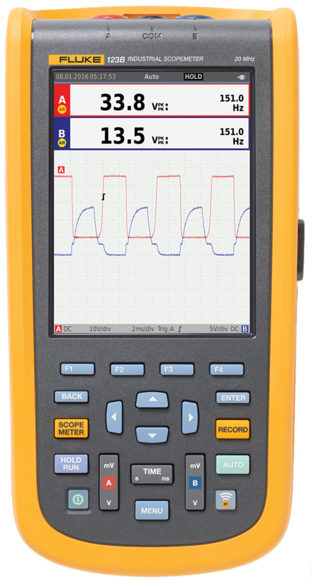 Fluke 120B Series, 20 MHz Handheld Oscilloscope, 2 Channels