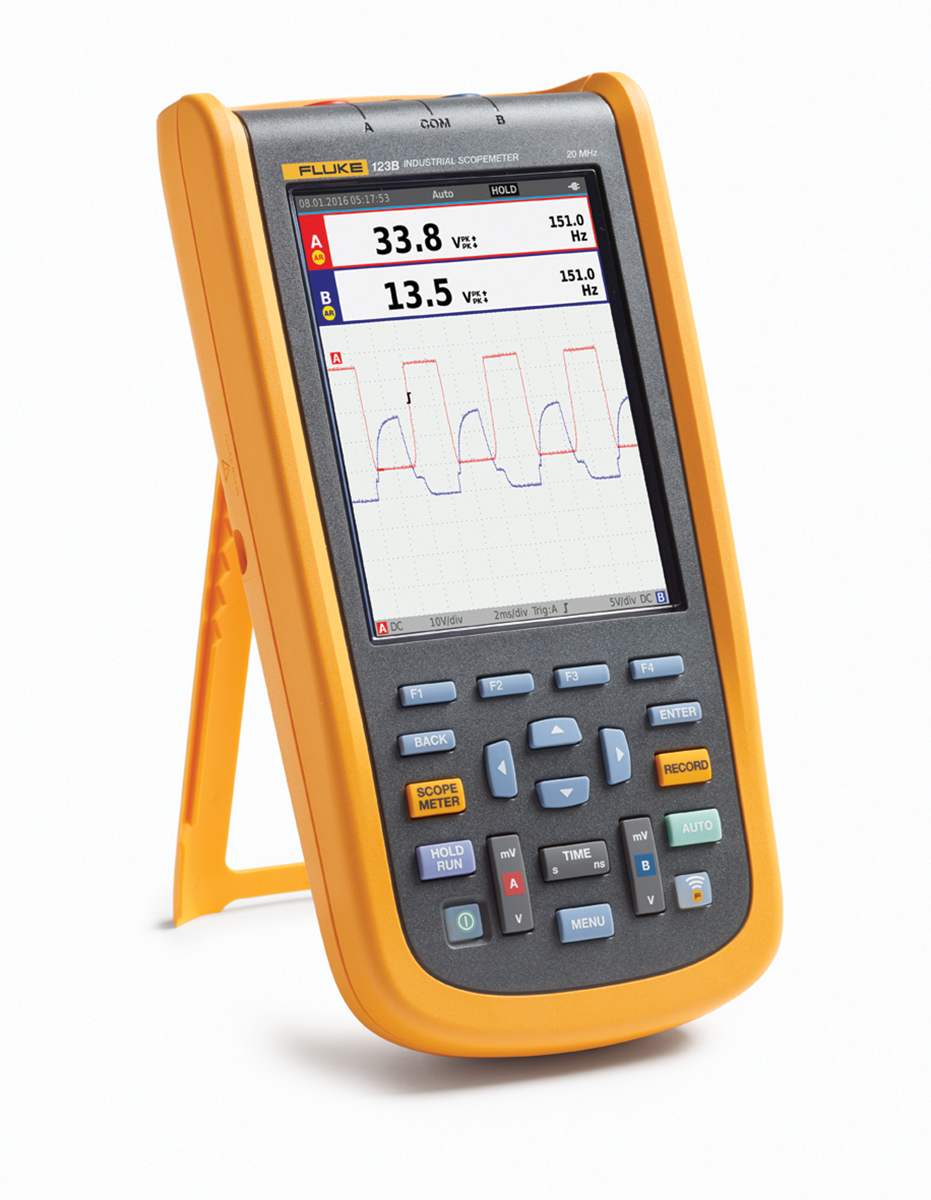 fluke-123buk Fluke 120B Series, 20 MHz Handheld Oscilloscope, 2 Channels