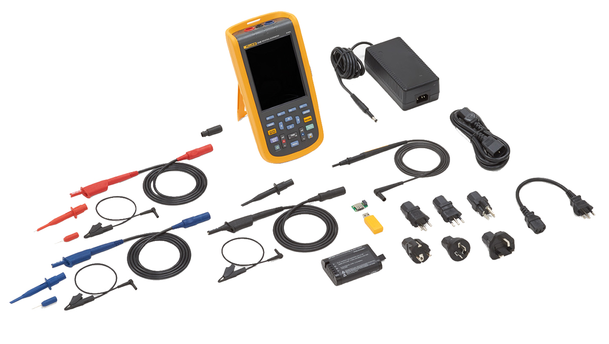 fluke-124bint Fluke 120B Series, 40 MHz Handheld Oscilloscope, 2 Channels