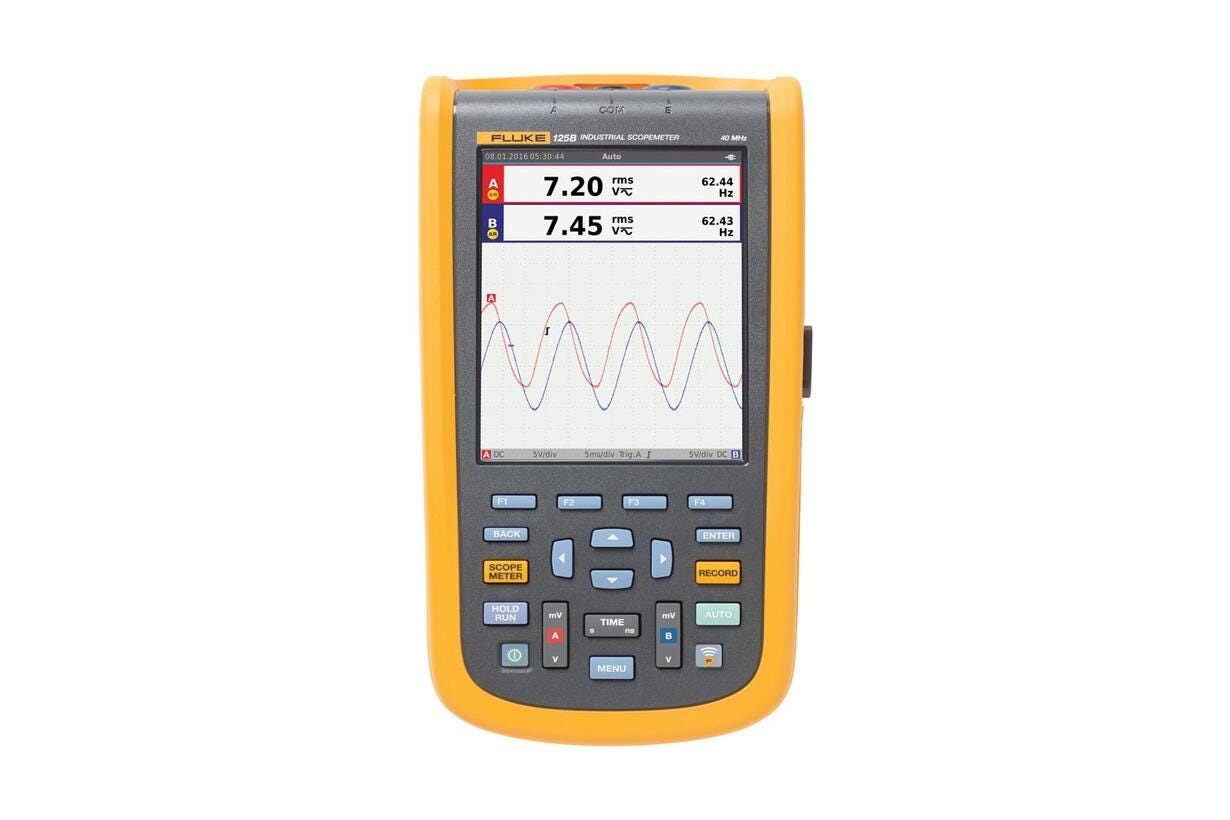 Fluke 125 Series, 40 MHz Handheld Oscilloscope, 2 Channels