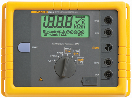 Fluke 1623 Earth Tester, 20 kΩ CAT II 300V UKAS