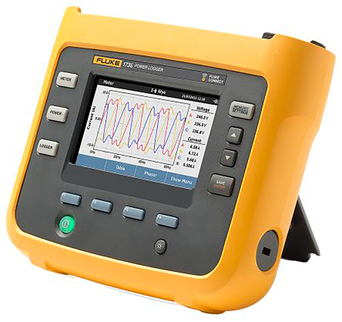 fluke-1736eus-gold Fluke 1736/EUS Three Phase Power Energy Monitor, Bluetooth, WiFi, USB, 4 Channel