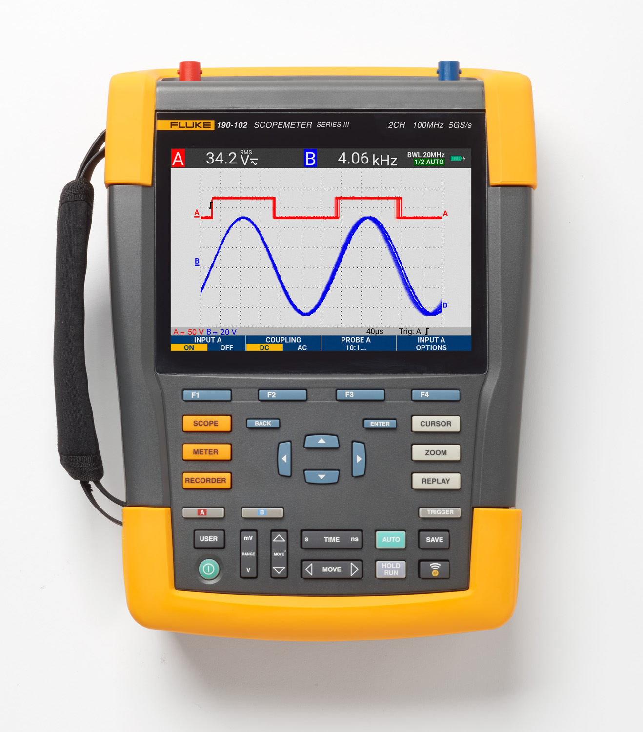 Fluke ScopeMeter III Series, 100 MHz Portable Oscilloscope, 2 Channels