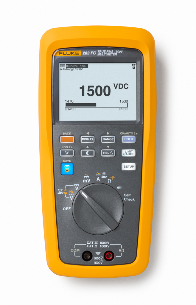 Fluke 283FC EUR Digital Digital Multimeter, 60 A ac, 60 A dc, 1 kV ac 1.5 kV dc