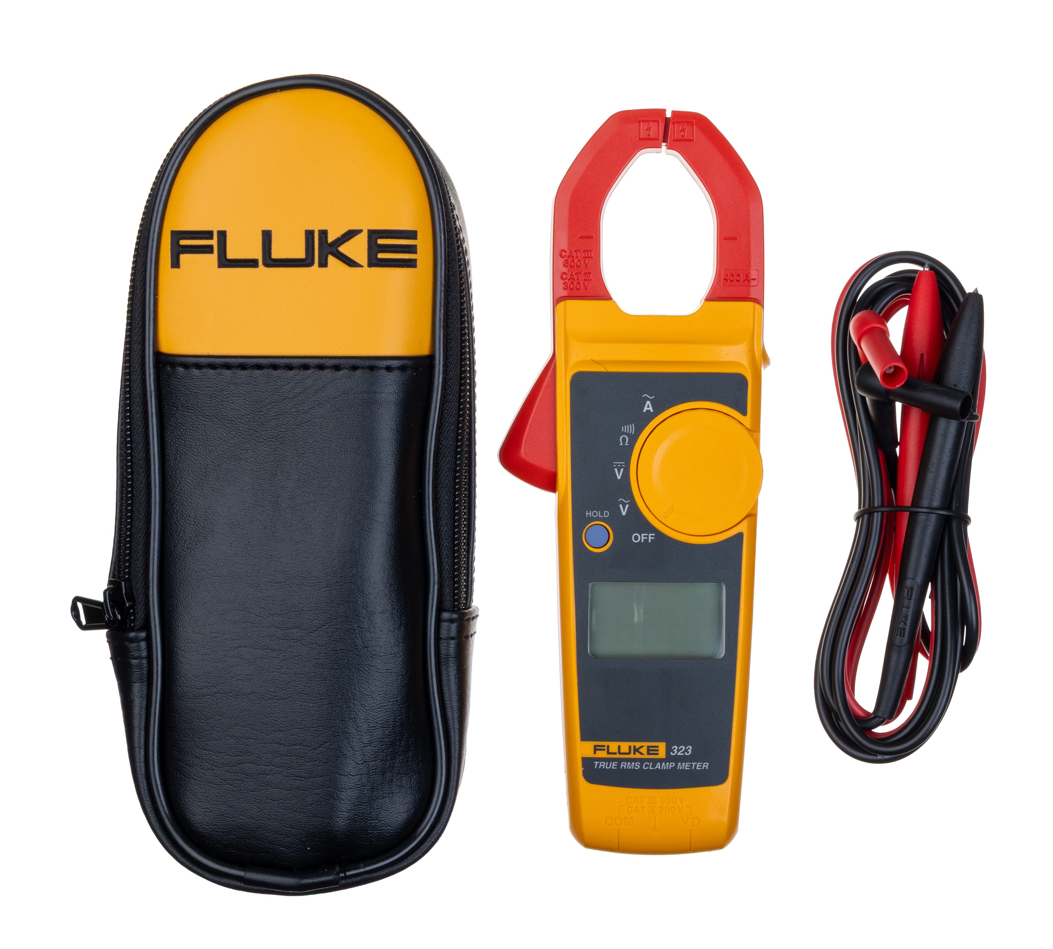 Fluke 323 Clamp Meter, 400 A 400 A 600 V dc 600 V ac CAT IV, CAT III Non-Contact Voltage Detector, UKAS