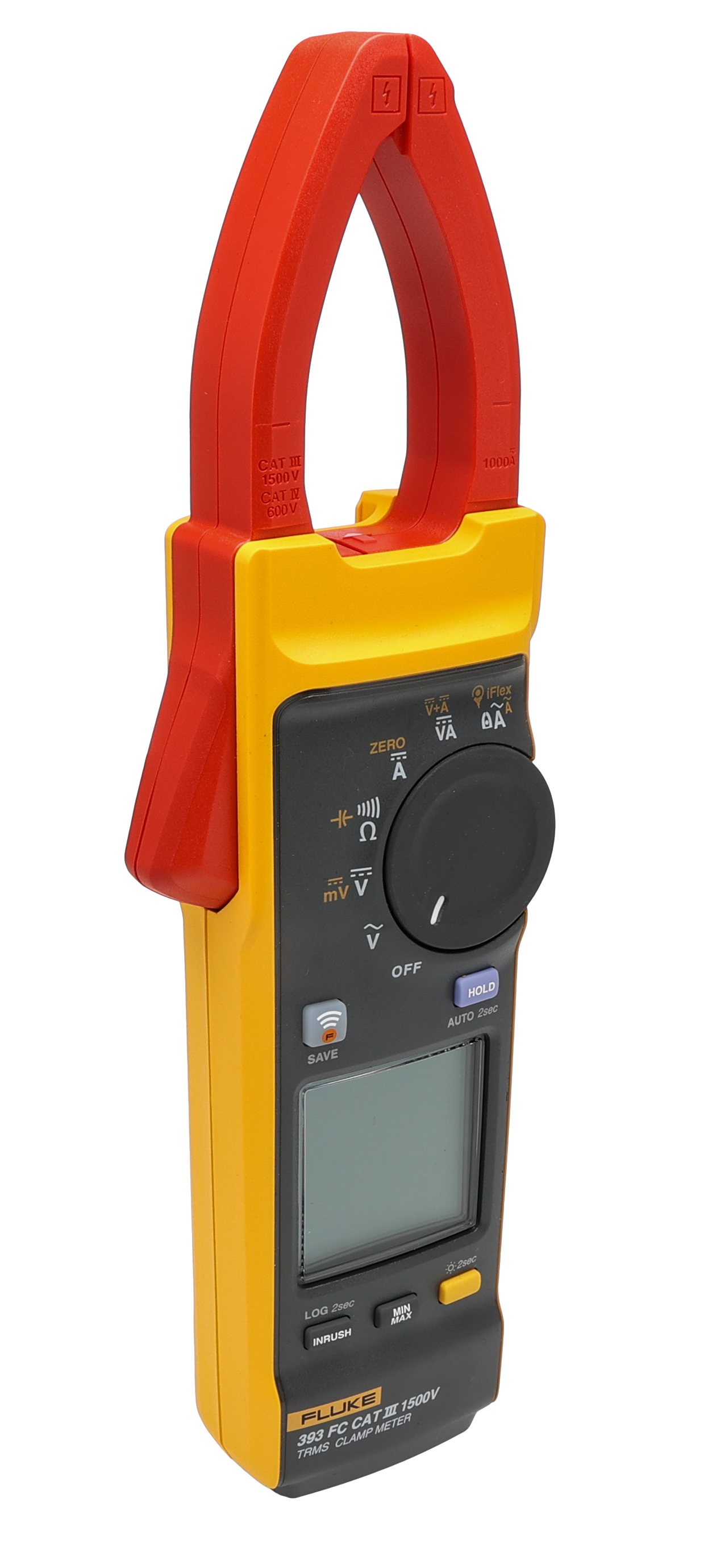 fluke-393fce Fluke 393FC/E Clamp Meter, 999.9 A 999.9 A 1500 V dc 1000 V ac CAT III, CAT IV