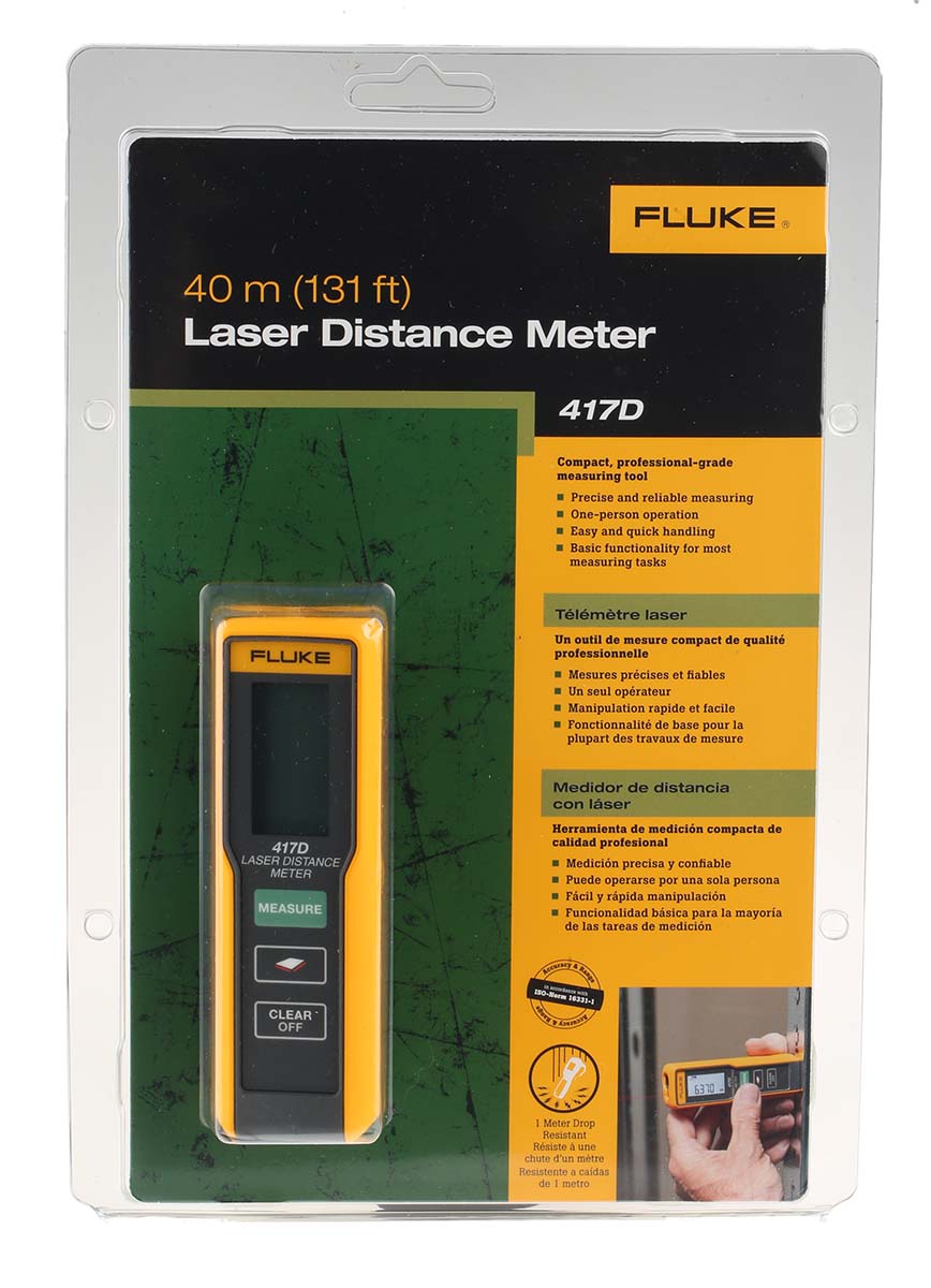 fluke-417d Fluke 417D Laser Measure, 0.2/40 μm Range, ±2 mm Accuracy