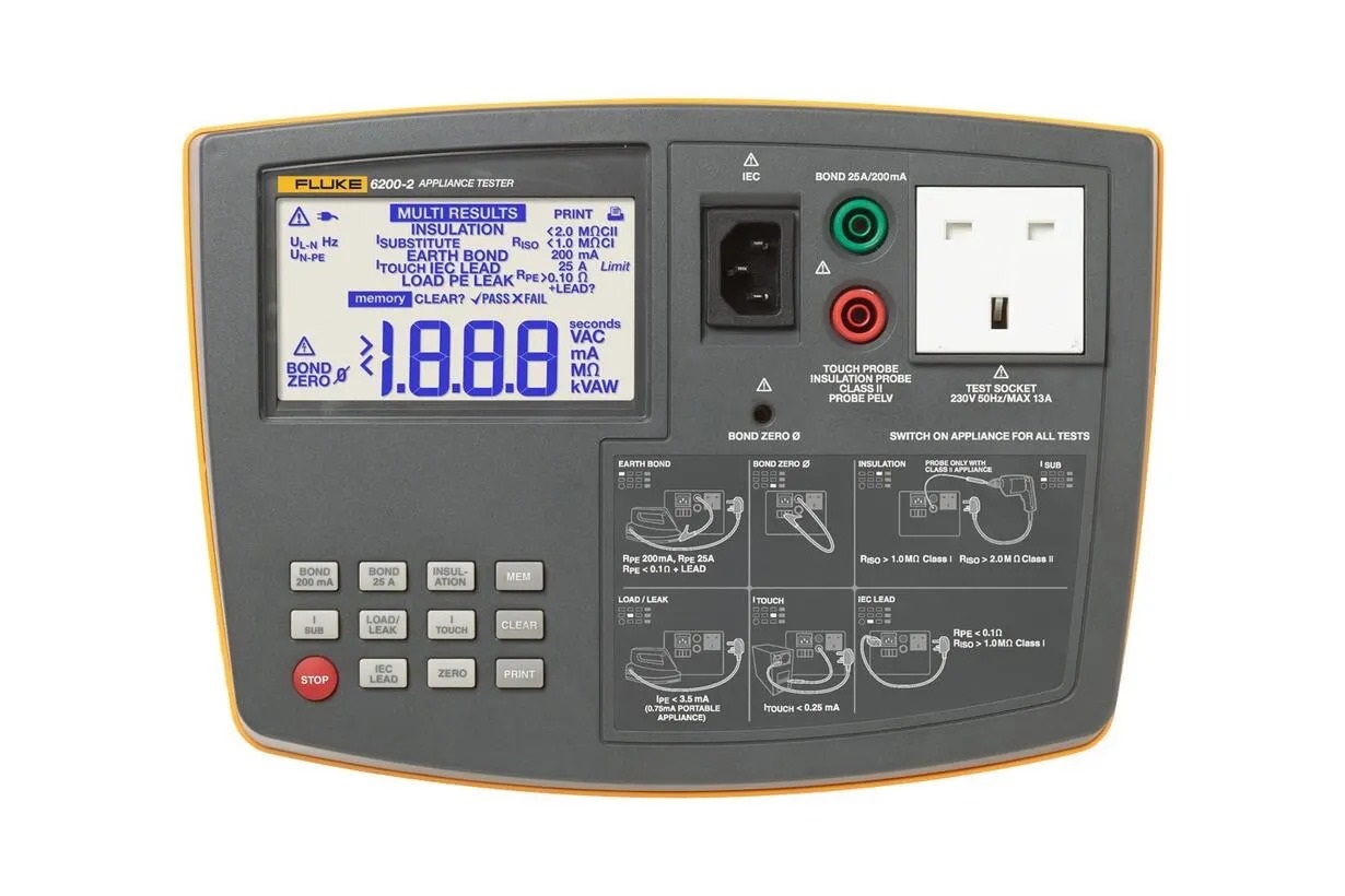 fluke-6500-2-uk Fluke 6500 PAT Testing Kit, Class II, Class I Test Type, UKAS