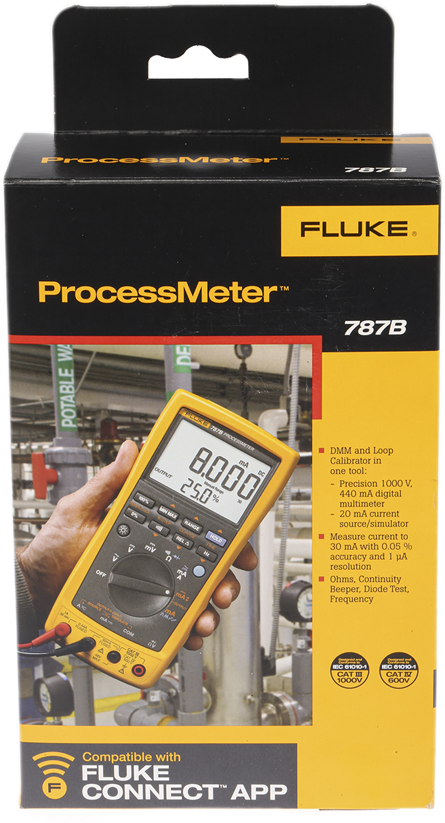 fluke-787b Fluke 787B 787B Handheld Digital Multimeter True RMS, 1 A, 1 A, 1000 V, RSCAL Calibrated
