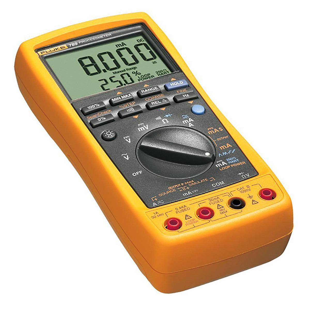 fluke-789 Fluke 789 Multi-Function Calibrator, 30 mA, 1000V ac 50 mm 203 mm 100mm - UKAS