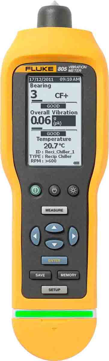 Fluke 805 FC + 805 ES Vibration Meter - Velocity, Acceleration, Displacement
