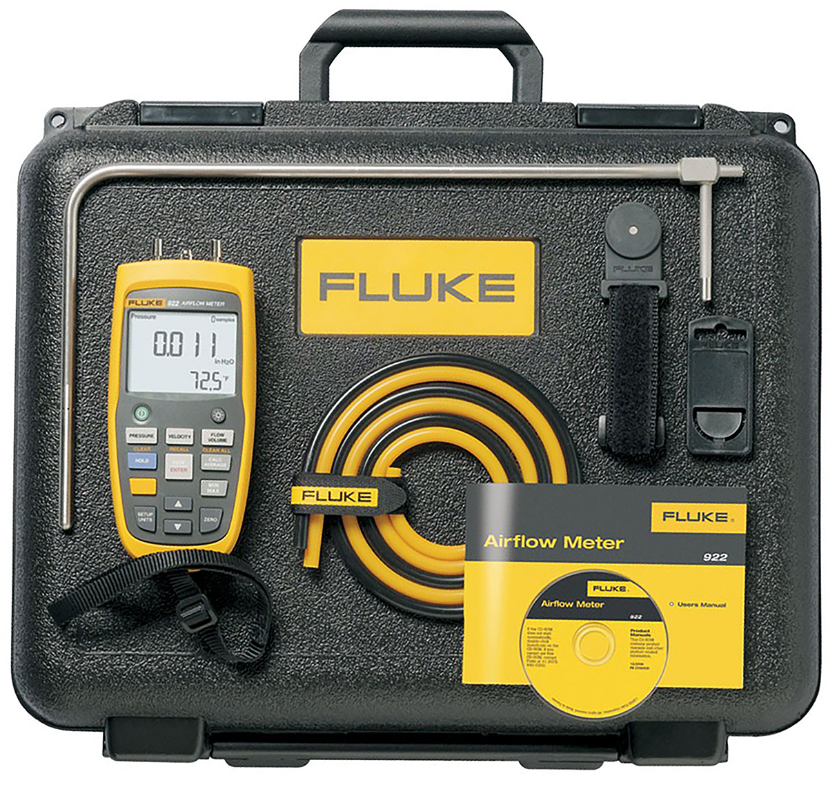 Fluke 922/KIT  Differential Manometer Kit With 2 Pressure Port/s, Max Pressure Measurement 10 psi