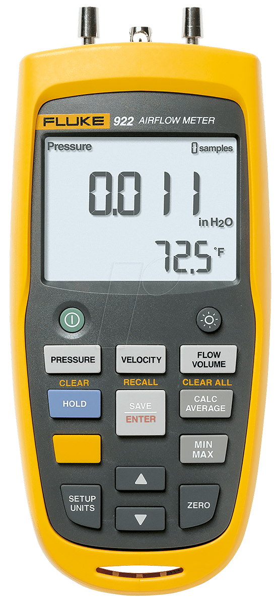 fluke-922kit Fluke 922/KIT  Differential Manometer Kit With 2 Pressure Port/s, Max Pressure Measurement 10 psi