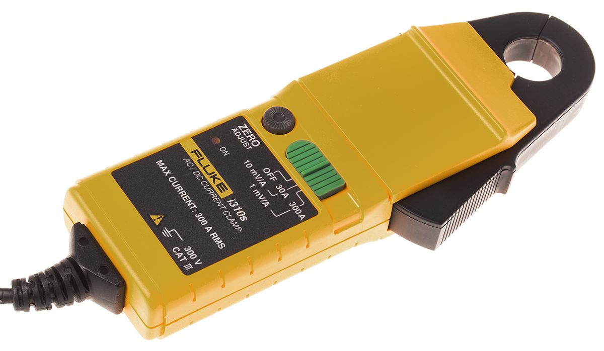 Fluke I310S Current Clamp, 450 A DC Max, AC/DC Adapter, 300 A ac AC Max, Voltage Output