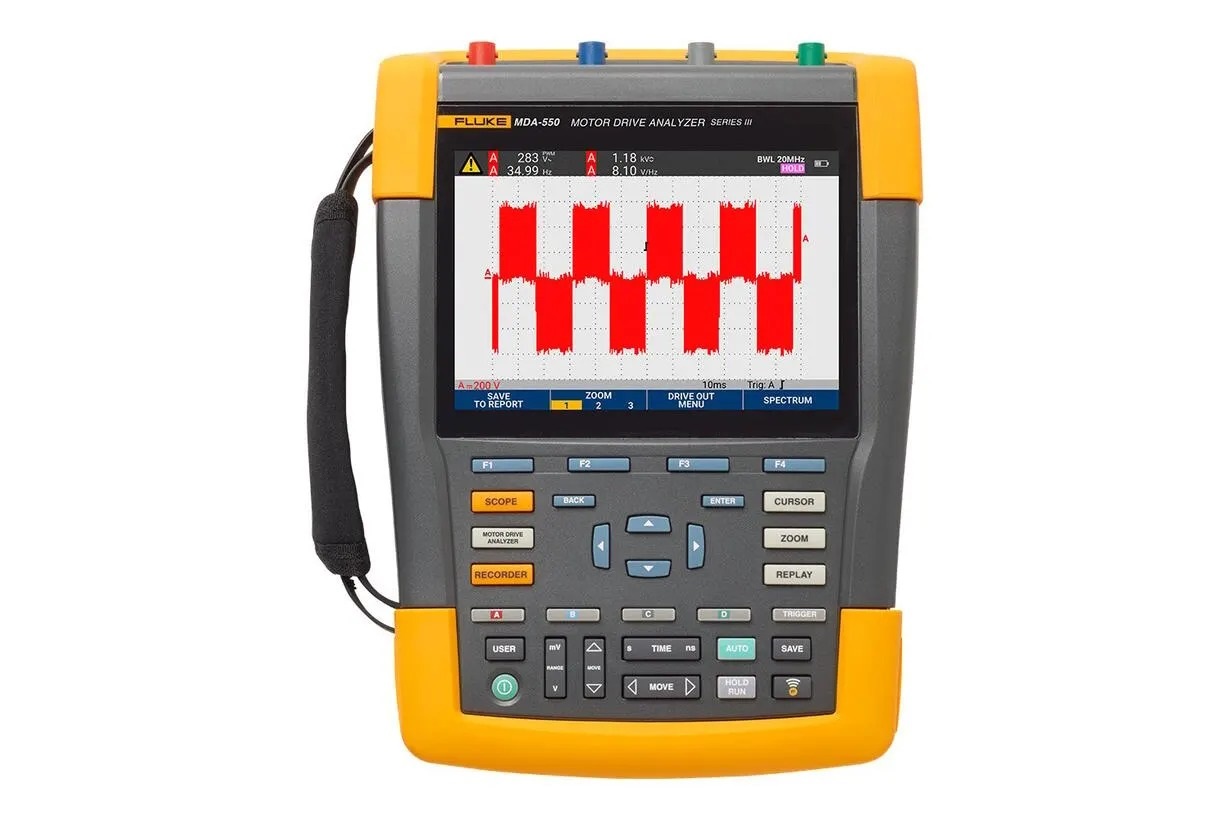 Fluke MDA-550 III Series, 500 MHz Portable Oscilloscope, 4 Channels