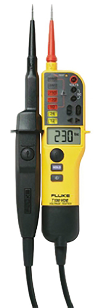 fluke-t130 Fluke T130, LCD Voltage Tester, 690V ac/dc Continuity Check, Battery Powered CAT IV, CAT III, RSCAL, FLUKE T130