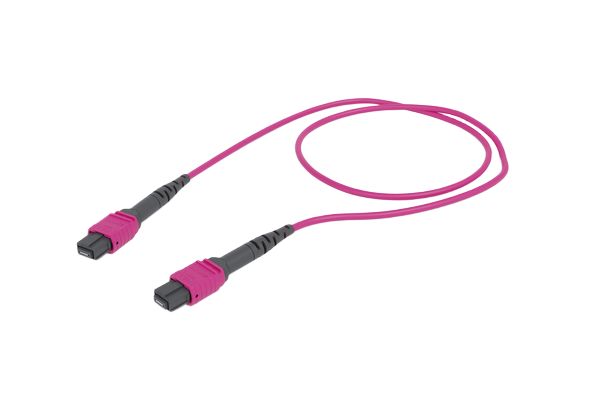 HellermannTyton Connectivity OM4 Cable Fibre Optic Cable, Magenta, 22 m