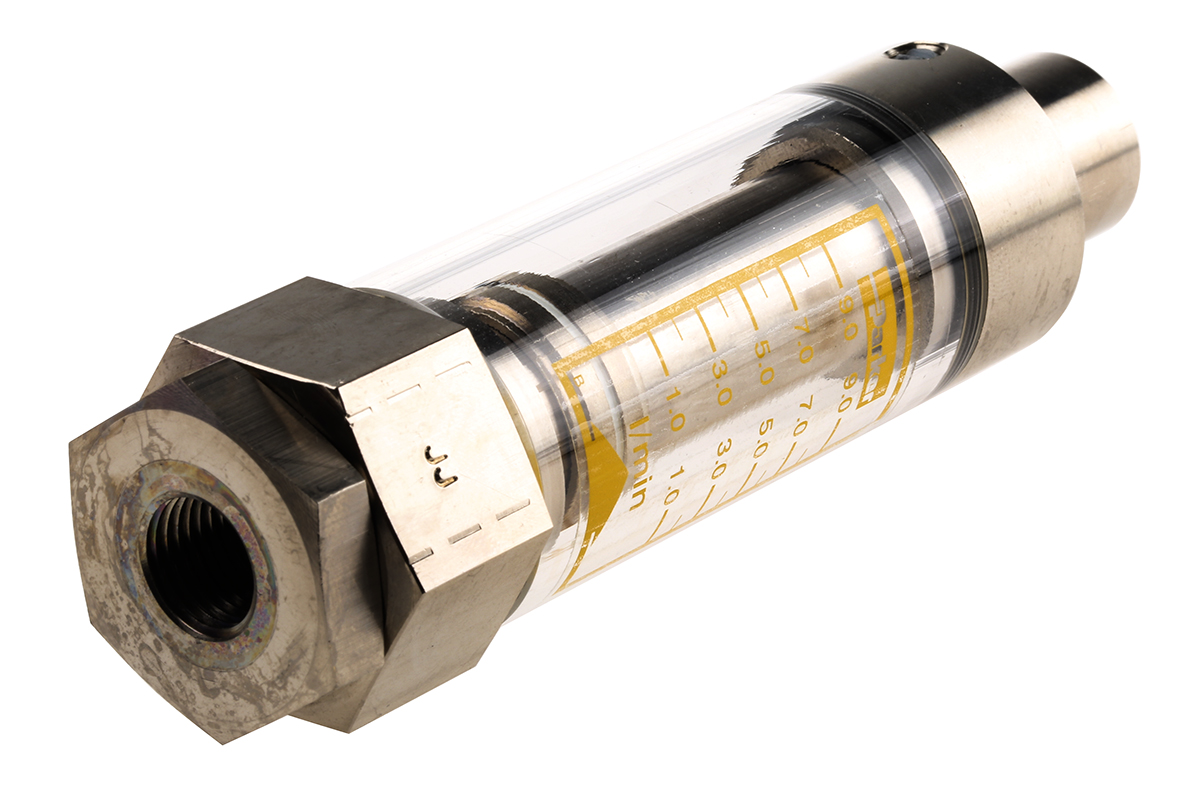 Parker UCC Flowline Series Flow Meter 1L/min to 9L/min, 1-1/4 in, 3/4 in, 3/8 in, 1/4 in, 1 in, BSP Parallel, BSP, BSPT,