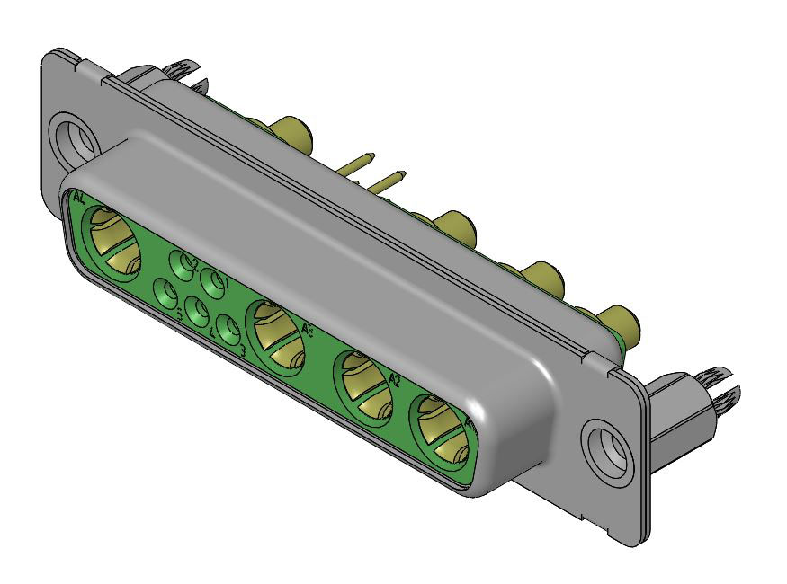 FCT from Molex 173107 9 Way Straight PCB D-Sub Connector Female 2.74 mm Pitch, with 4 to 40 Screw Lock