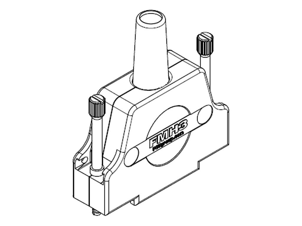 FCT from Molex 172704 Series Die Cast Zinc Straight D-Sub Backshell, 1 Way Strain Relief