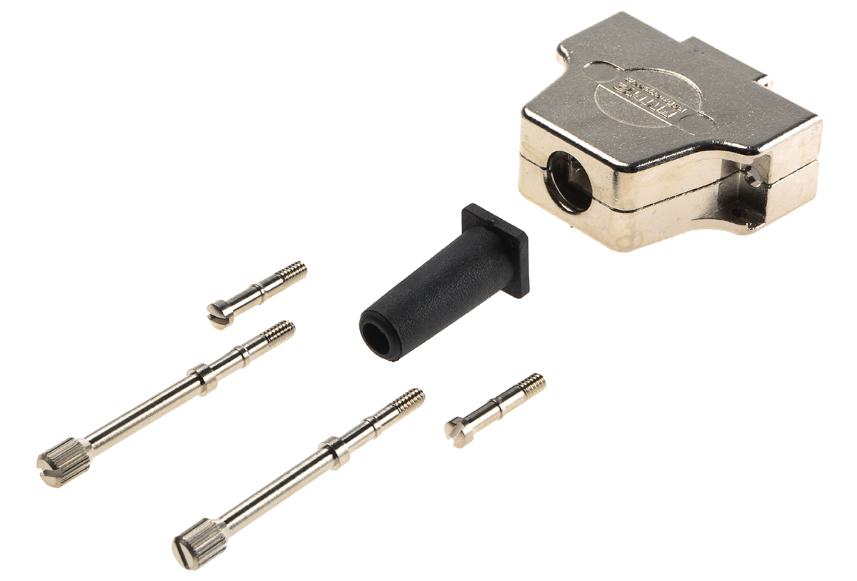 FCT from Molex FMH Series Die Cast Zinc Straight D-Sub Backshell, 15 Way Strain Relief