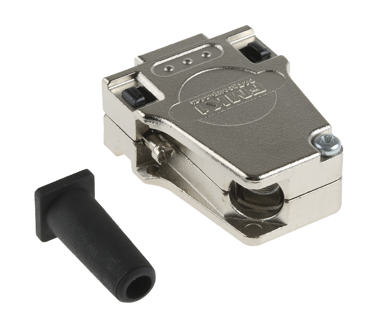 FCT from Molex FMK Series Die Cast Zinc Angled D-Sub Backshell, 9 Way Strain Relief