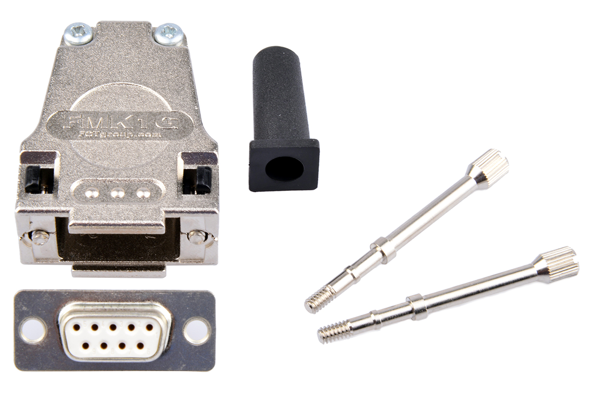 FCT from Molex FMK 9 Way Straight Cable D-Sub Connector, with Spring System, Lock Screw Female