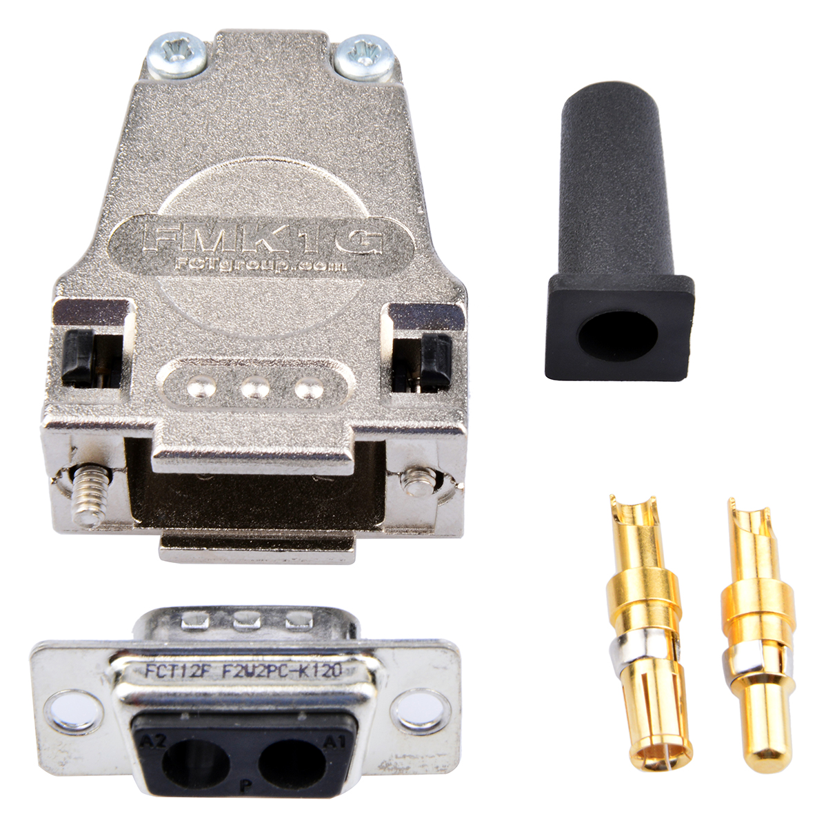FCT from Molex FMK 2 Way Straight Screw D-Sub Connector, with Screw