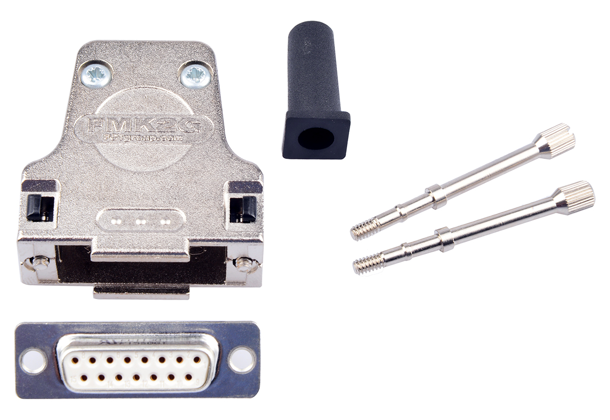 FCT from Molex FMK 15 Way Straight Panel D-Sub Connector, with Lock Screw, Spring System Male/Female