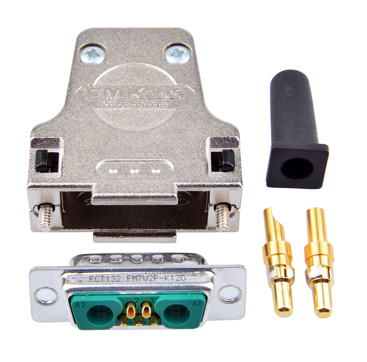 FCT from Molex FMK 7 Way Straight Screw D-Sub Connector Male, with Screw