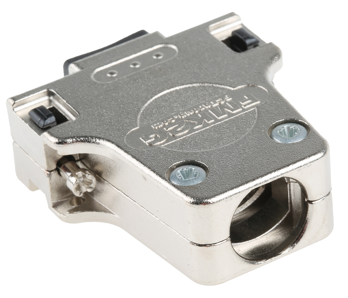 FCT from Molex FMK Series Die Cast Zinc Straight D-Sub Backshell, 15 Way Strain Relief