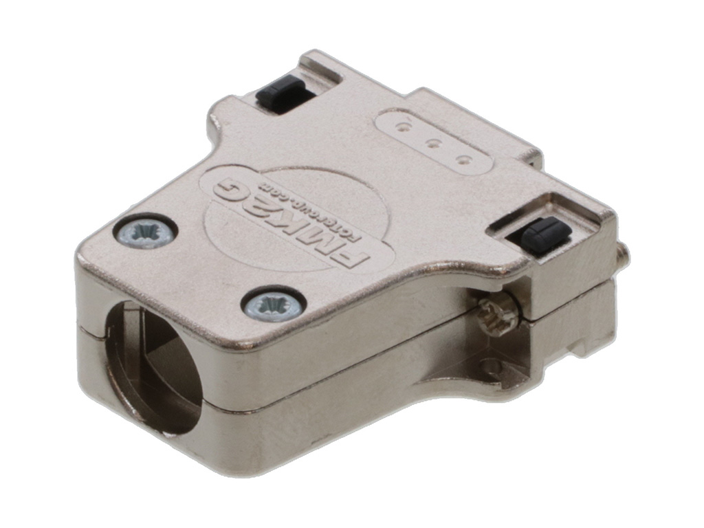 fmk2g-k201-1731110060 FCT from Molex FMK Series Die Cast Zinc Straight D-Sub Backshell, 15 Way Strain Relief