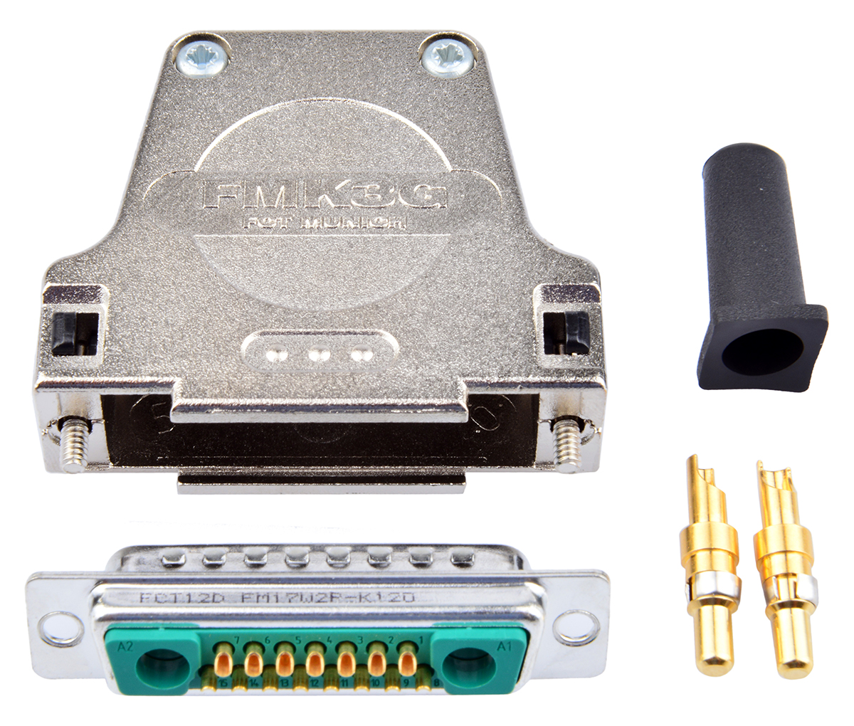 FCT from Molex FMK 17 Way Straight Screw D-Sub Connector Male, with Screw