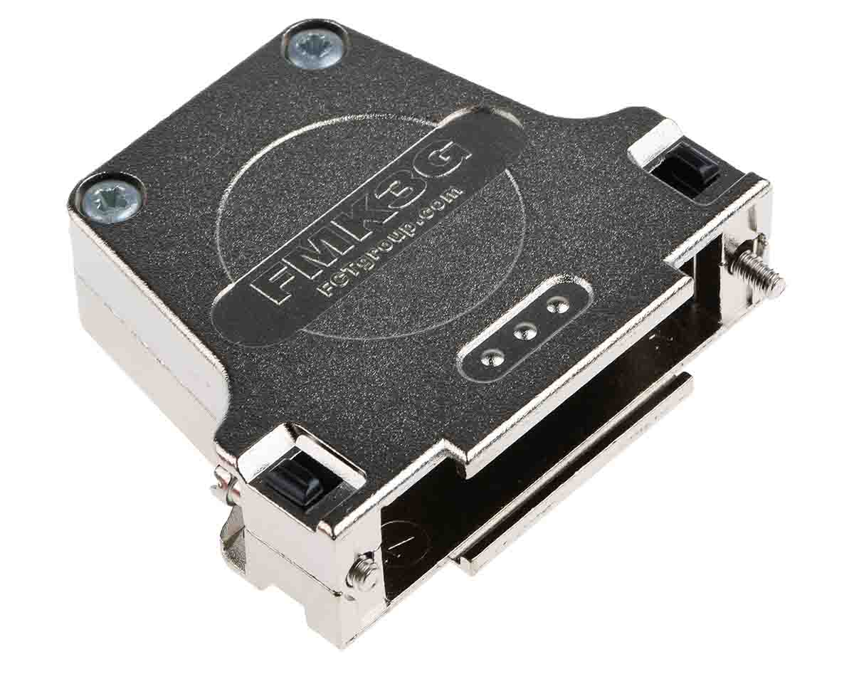 FCT from Molex FMK Series Die Cast Zinc Straight D-Sub Backshell, 25 Way Strain Relief