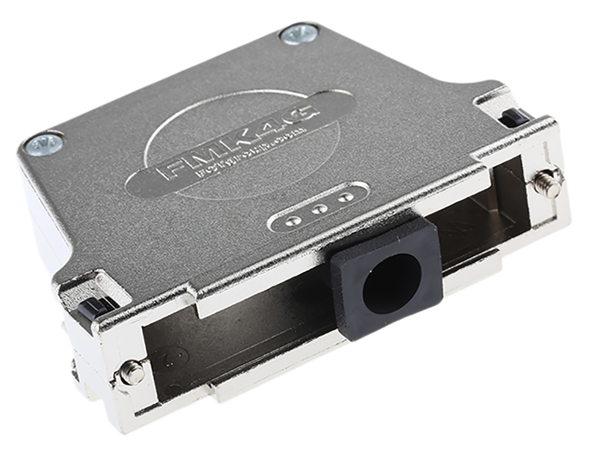 FCT from Molex 172704 Series Die Cast Zinc Straight D-Sub Backshell, 37 Way Strain Relief